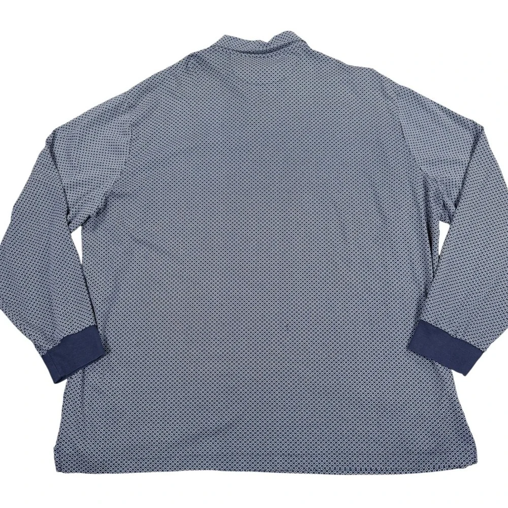 Polo Ralph Lauren Men's XXL Classic Fit Long Sleeve Cotton Polo Blue Dot Print
